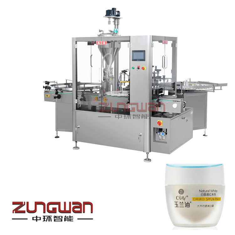 膏霜灌裝機生產(chǎn)線，全自動膏體灌裝旋蓋機，軟膏包裝生產(chǎn)線